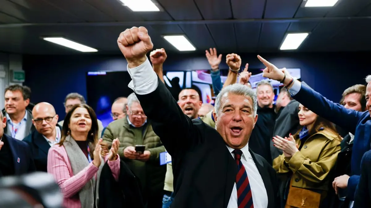 华体会体育-32934票，拉波尔塔是巴萨历史上得票第二多的主席